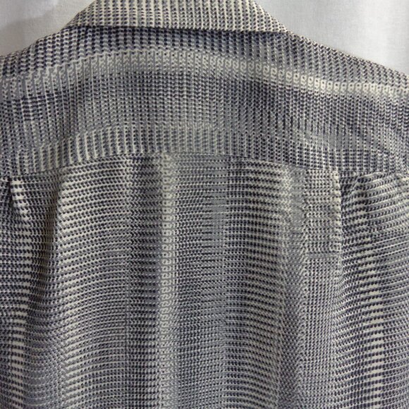 Kenneth Cole New York Size 4 100% Silk Blouse Black/White - Picture 7 of 16